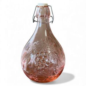 Vintage Italian Casadis Milano Jus De Fruits Pink Glass Bottle Decanter Stopper